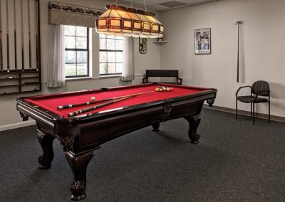 Game Room at The Estates at Carpenters in Lakeland, Florida.