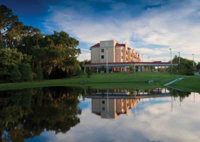 Building Reflection in pond at The Estates at Carpenters in Lakeland, Florida.